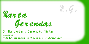 marta gerendas business card