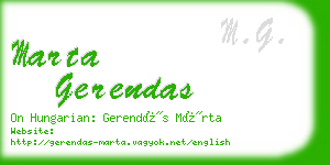 marta gerendas business card